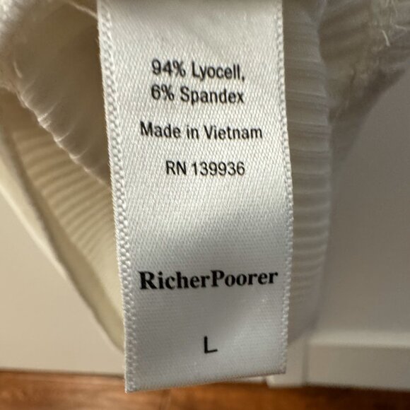 RicherPoorer White Ribbed Tank Top - Women's Large - Picture 2 of 2